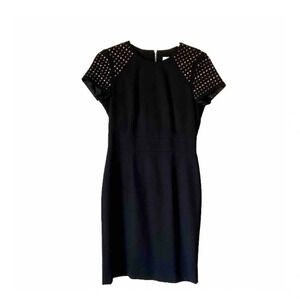 Calvin Klein Studded Bodycon Sheath Knee Length Dress Black size 4